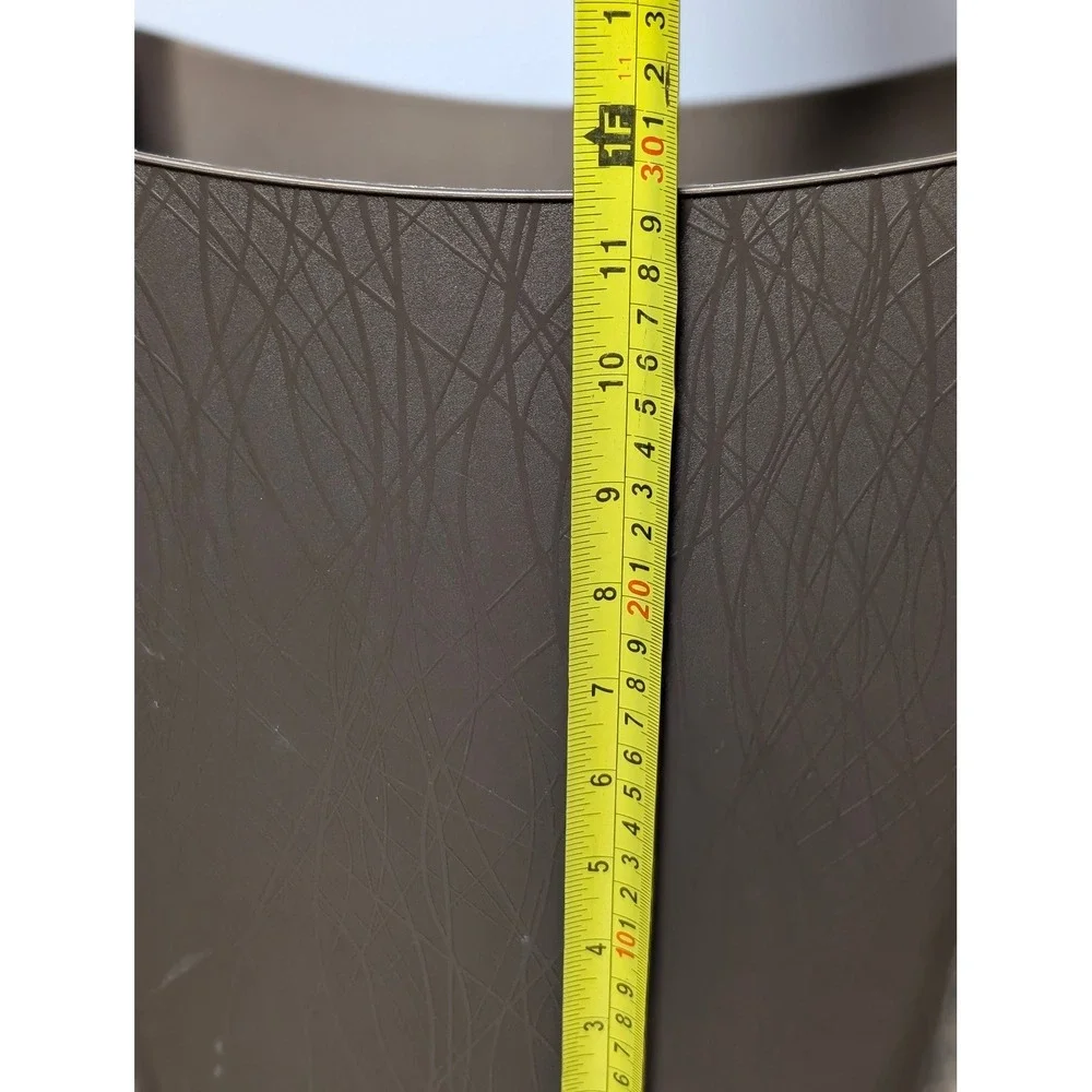 Hefty Decorative Willow Textured Plastic Wastebasket TrashCan Bronze/Brown 3.5gl